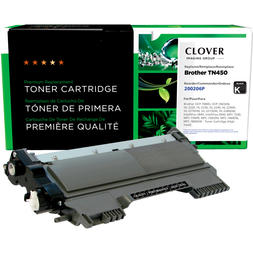 Clover Imaging Remanufactured Laser Cartridge (Brother TN450) High yield Black