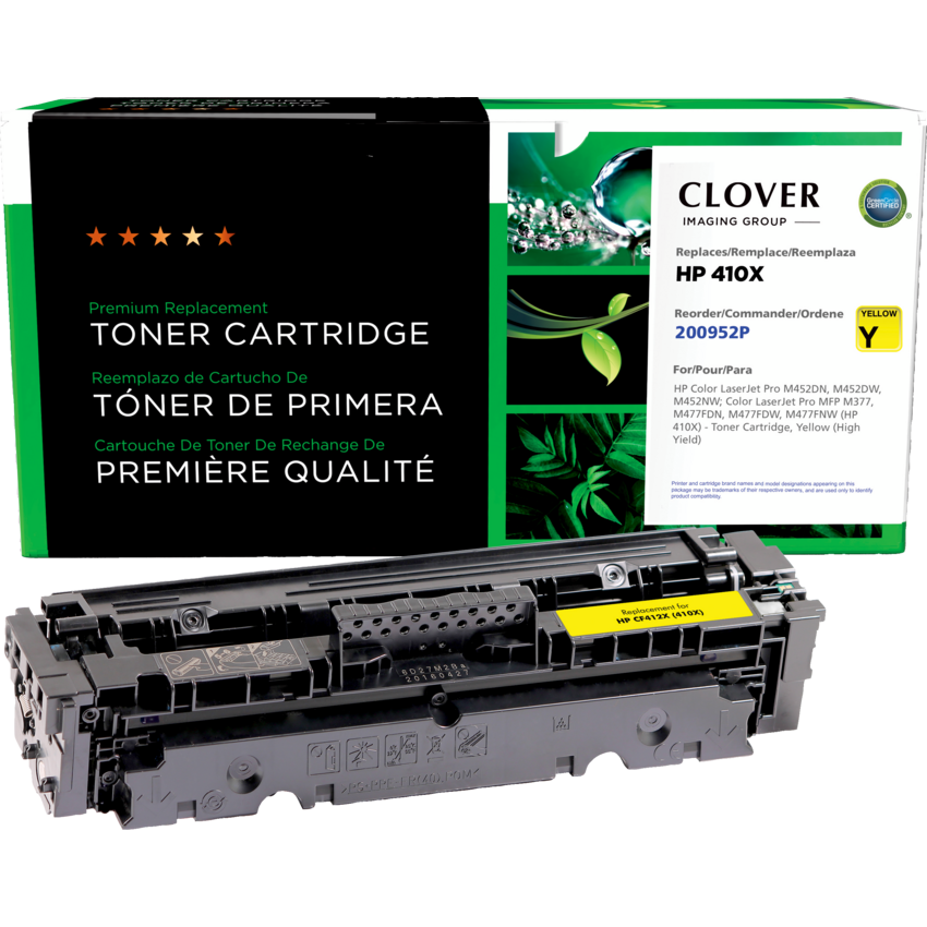 Clover Imaging Remanufactured Laser Cartridge (HP 410X) High Yield Yellow