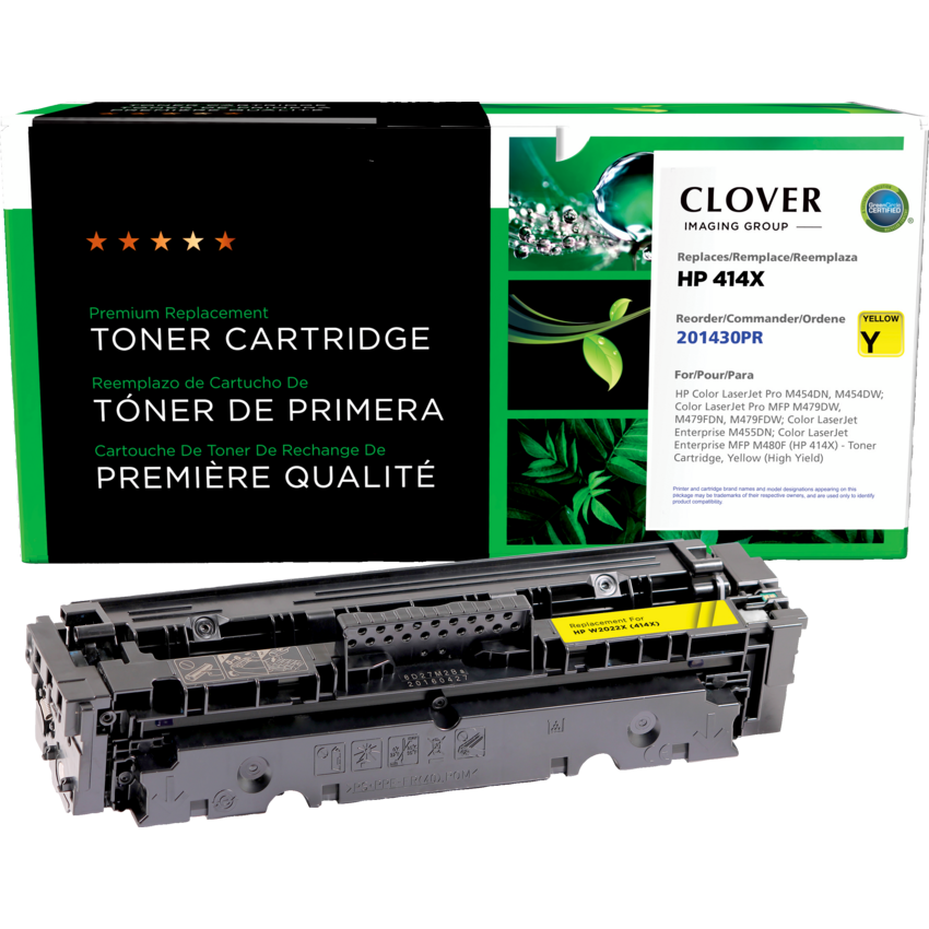 Clover Imaging Remanufactured Laser Cartridge (HP 414X) High Yield Yellow