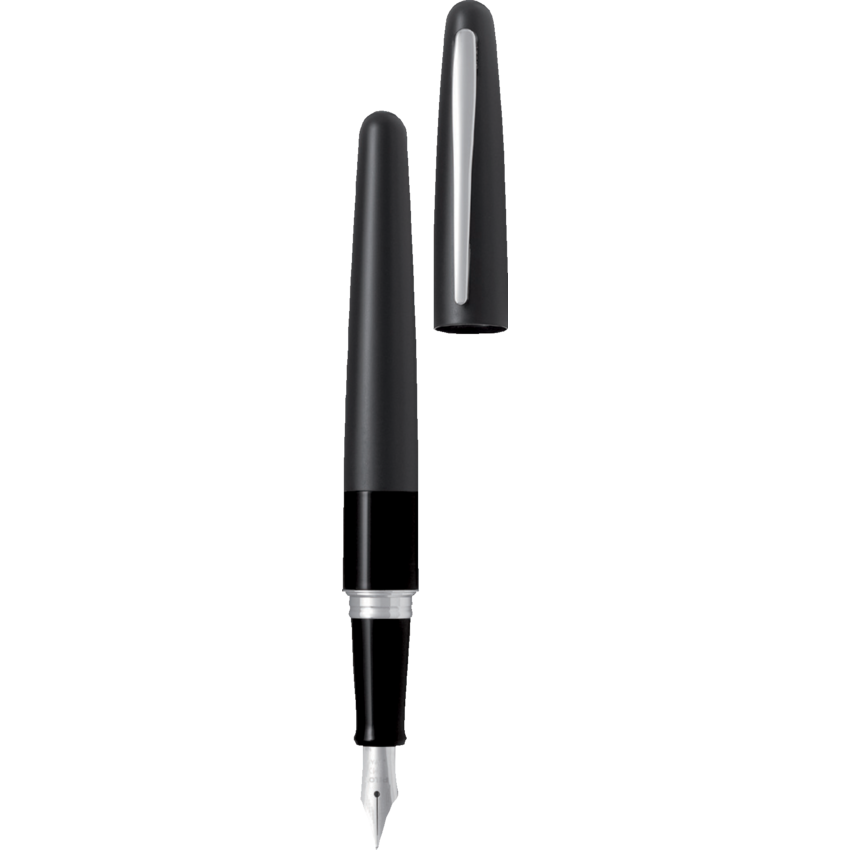 Pilot® Fountain Pen Stainless Steel Black Barrel