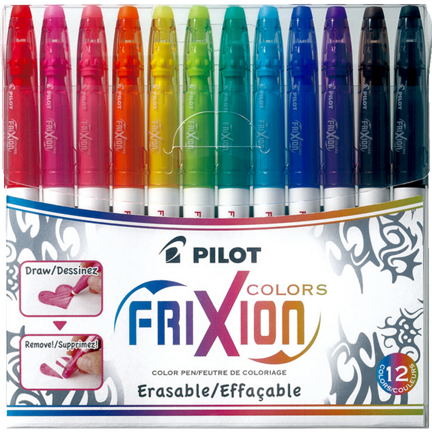 Pilot® FriXion® Colors Erasable Markers Fine Tip Assorted Colours 12/pkg