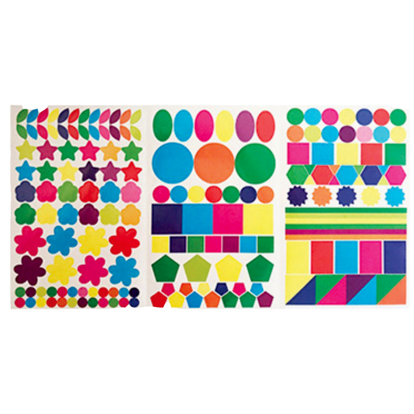 DBLG Mosaic Stickers Assorted colours and shapes 720 Stickers 15 Sheets/pkg