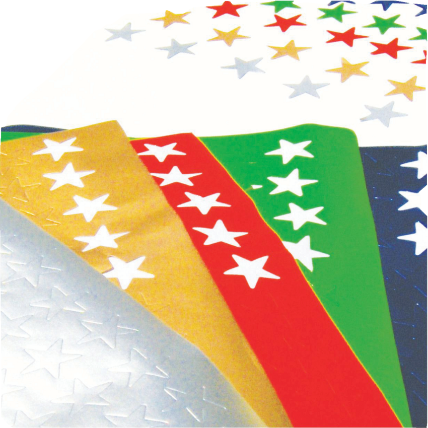 DBLG Star Stickers Assorted Colours 1/2" 540/pkg