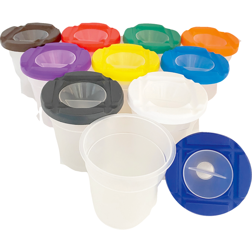 DBLG Paint Pots with Colour Lids 250 mL 10/set