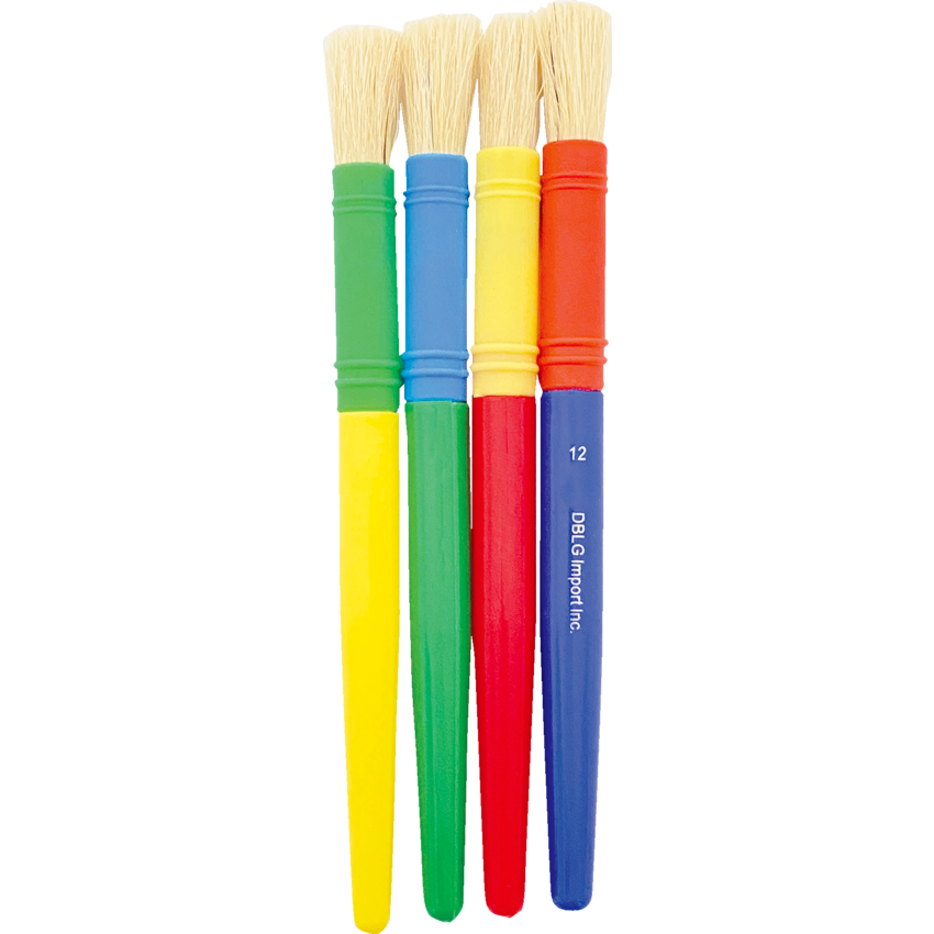 DBLG Junior Brushes 12 mm Assorted colours 4/pkg