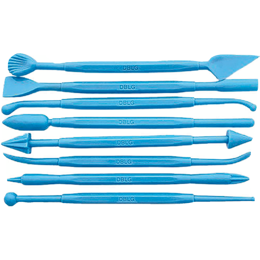 DBLG Plastic Double-Ended Clay Tools 8/pkg