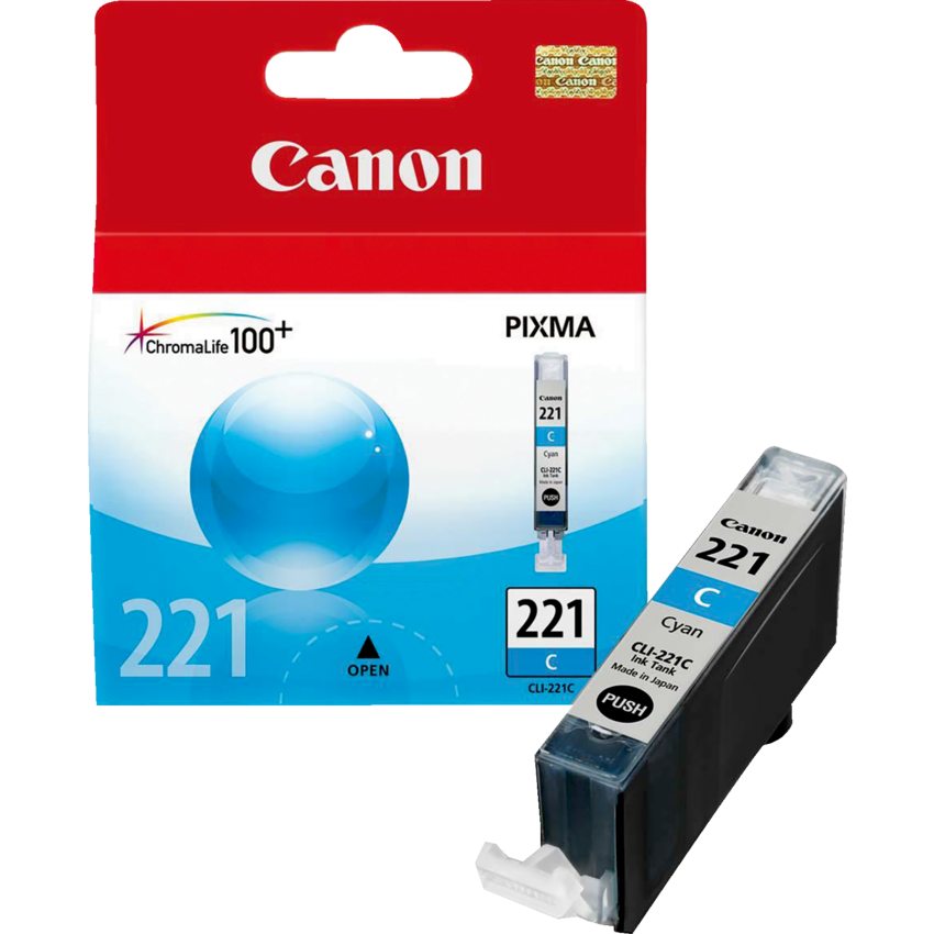 Canon Inkjet Cartridge CLI-221C #221 Cyan