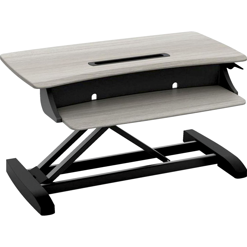 Ergotron® WorkFit-Z Mini Sit-Stand Desk Workstation 31"W x 21"D Grey Woodgrain