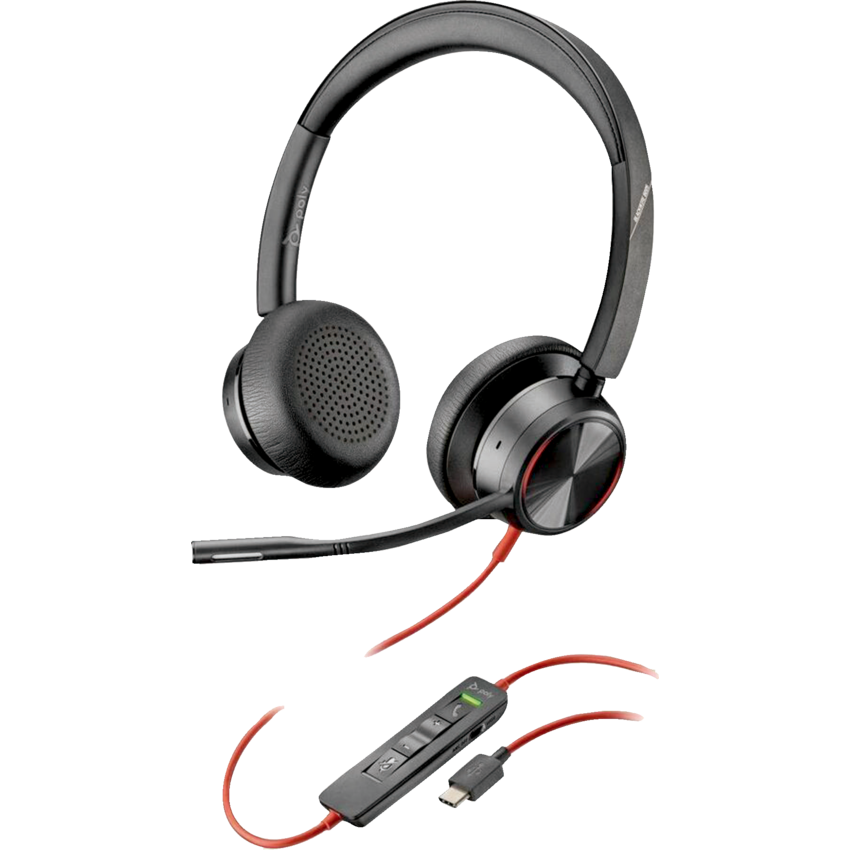 Poly Blackwire 8225 Stereo USB-C Headset UC Certified Black