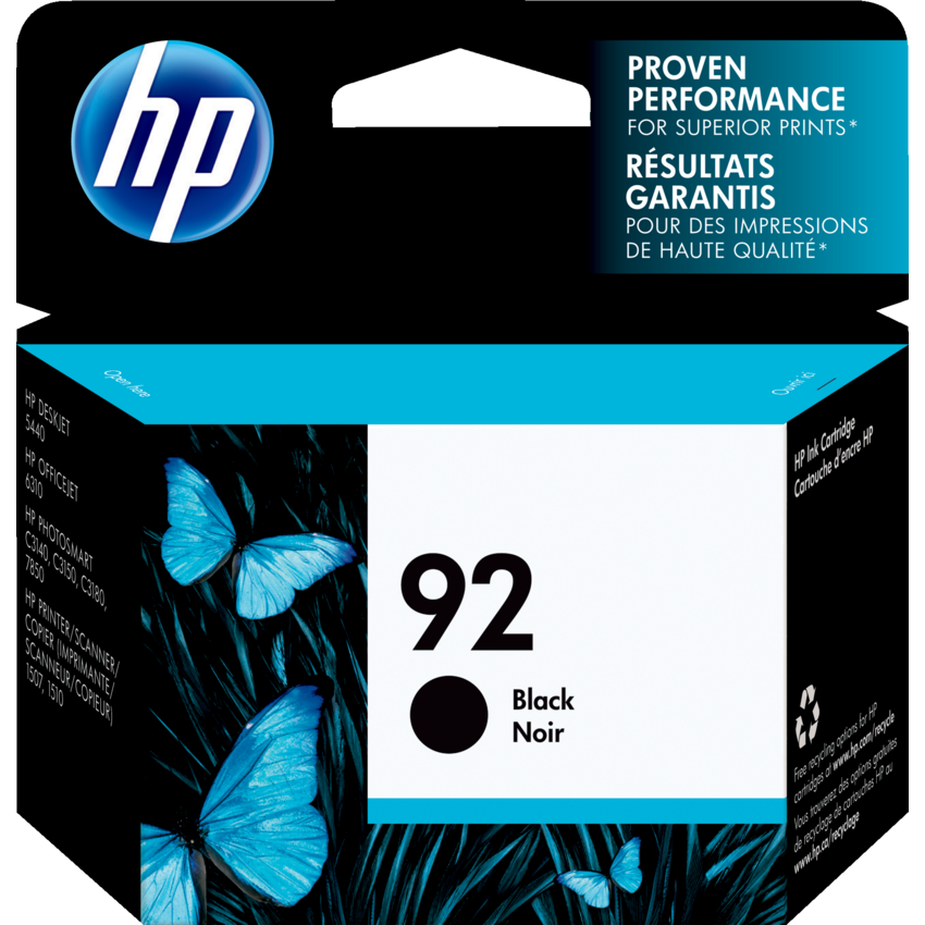 HP Inkjet Cartridge C9362WN #92 Black