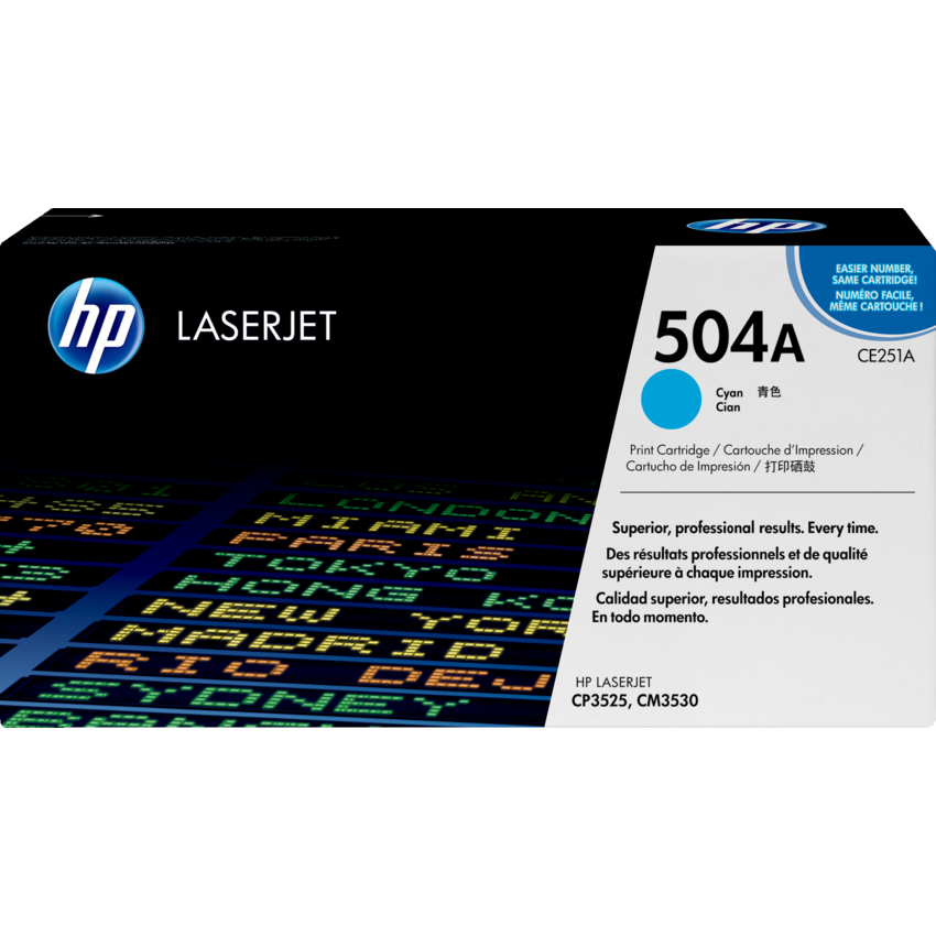 HP LaserJet Laser Cartridge #504A Cyan