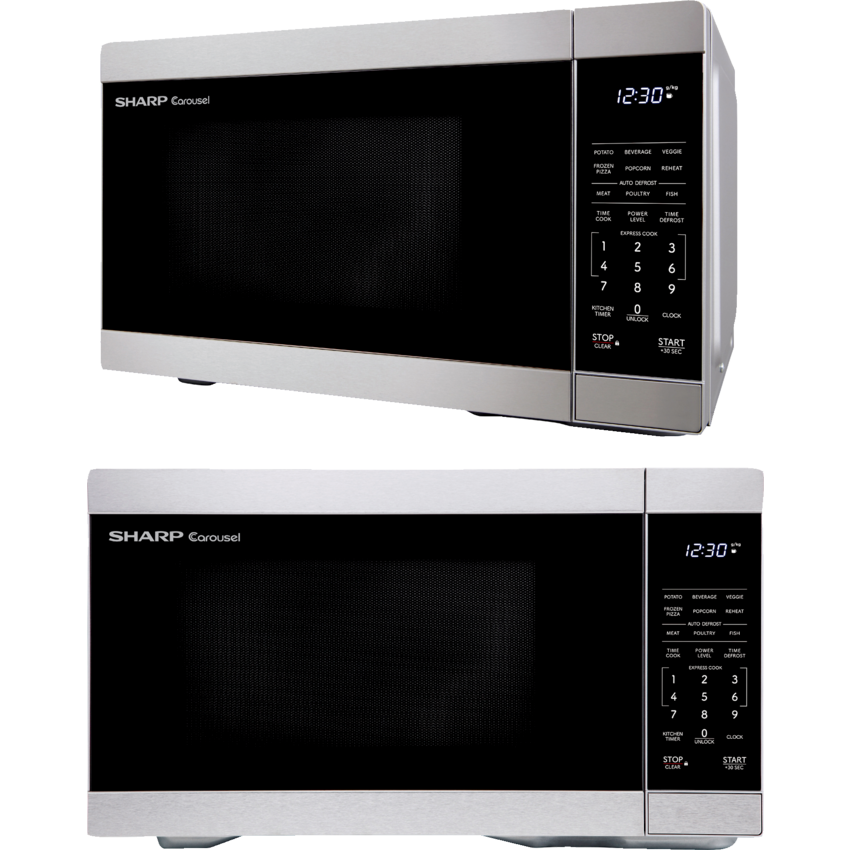 Sharp® Carousel® Countertop Microwave 1.1 cf Silver