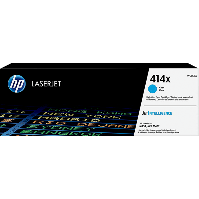 HP Laser Cartridges High Yield W2021X #414 Cyan