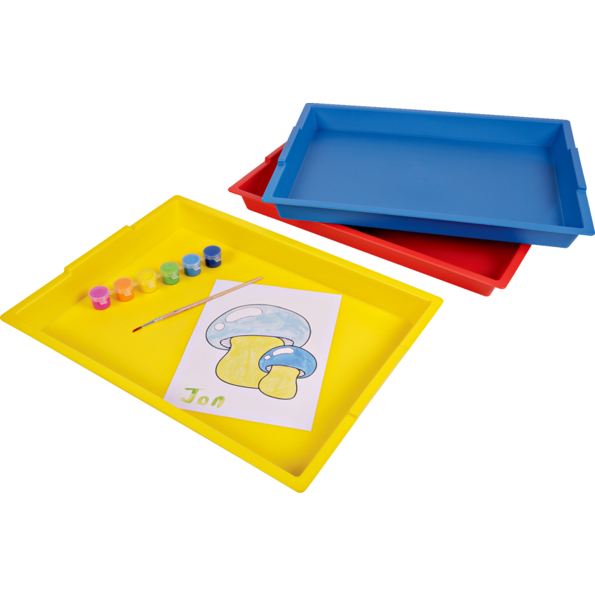 Deflecto® Finger Paint Tray 15-7/8" W x 12" D x 1-3/4" H Yellow