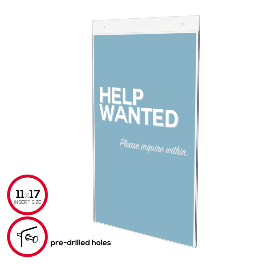 Deflecto® Classic Image® Wall Mount Sign Holder Portrait 11" x 17