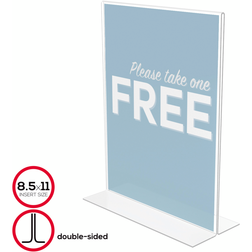 Deflecto® Classic Image® Double-Sided Sign Holder Portrait 8-1/2" x 11