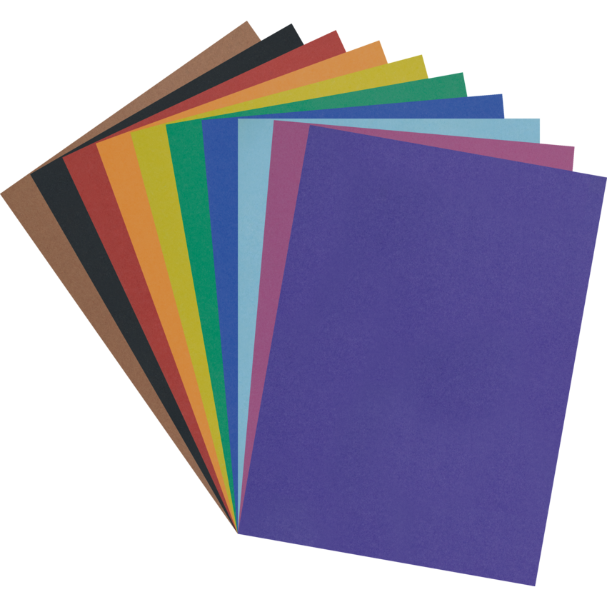 Pacon® 4-Ply Railroad Board Assorted Colours 100/pkg