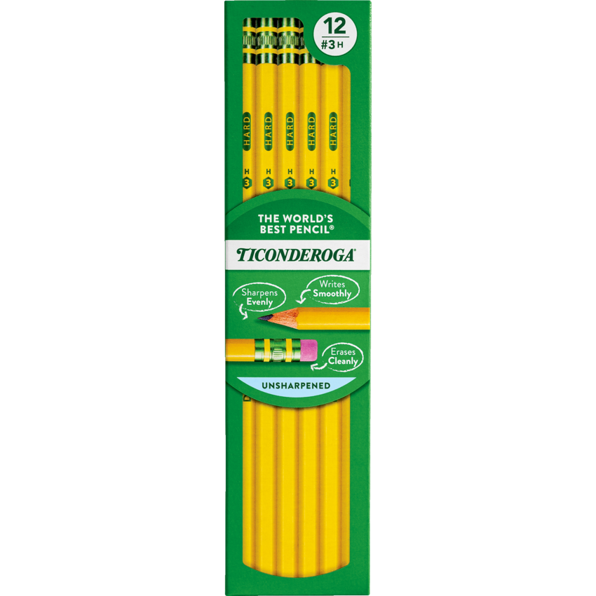 Ticonderoga® Pencils Presharpened H 12/box