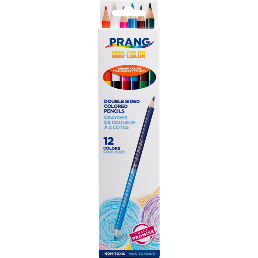Prang® Duo-Color™ Double Sided Colored Pencils 12 Assorted Colours 6/pkg