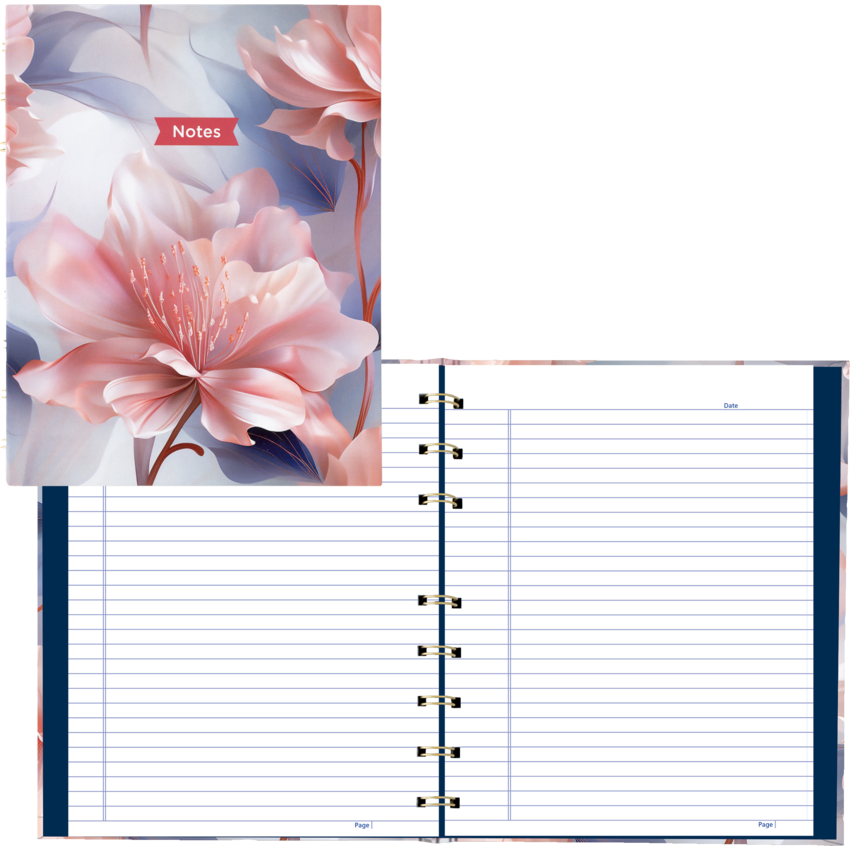 Blueline® NotePro™ Pink Ribbon Notebook 9-1/4" x 7-1/4" 150 pages Pink Spring