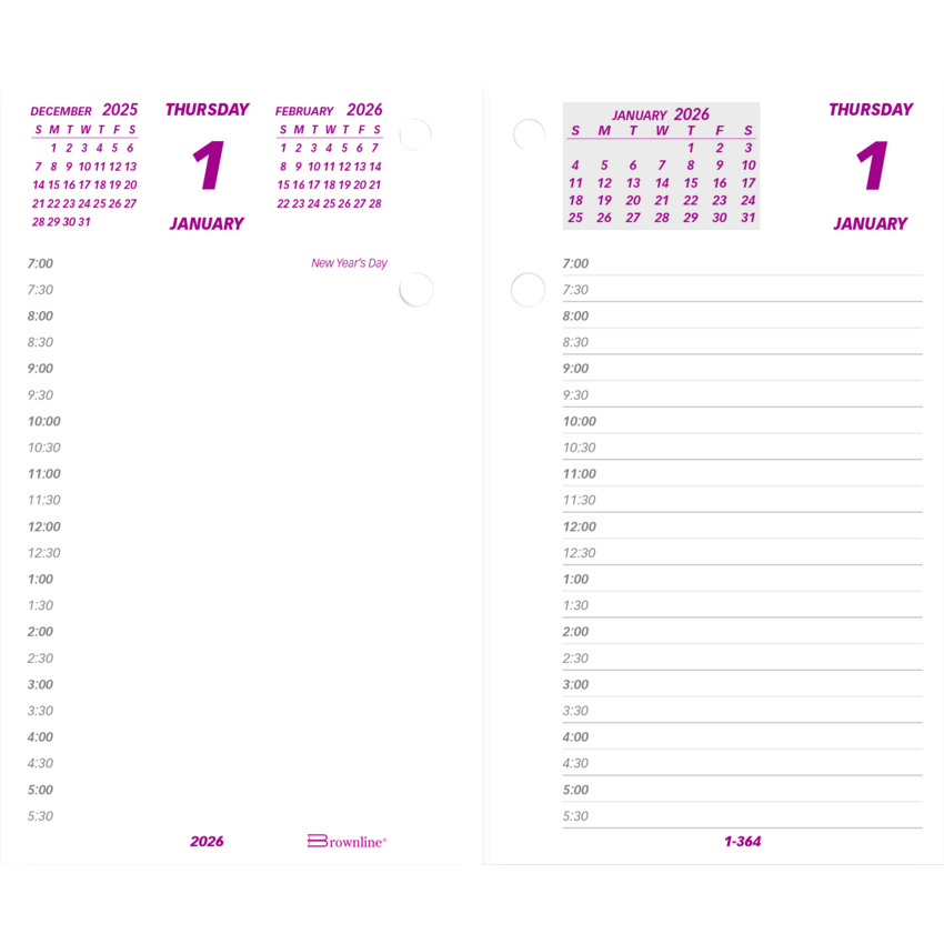 Brownline® Jumbo Calendar Pad Refill Daily 6" x 3-1/2" English