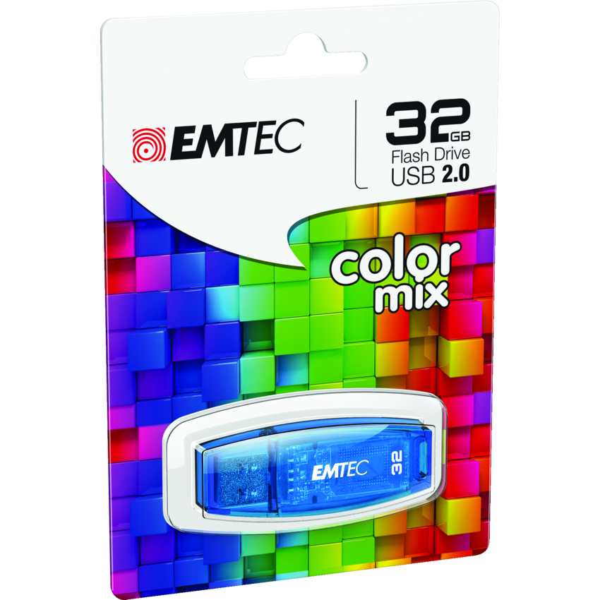 Emtec™ C410 Color Mix USB 2.0 Flash Drive 32 GB Blue