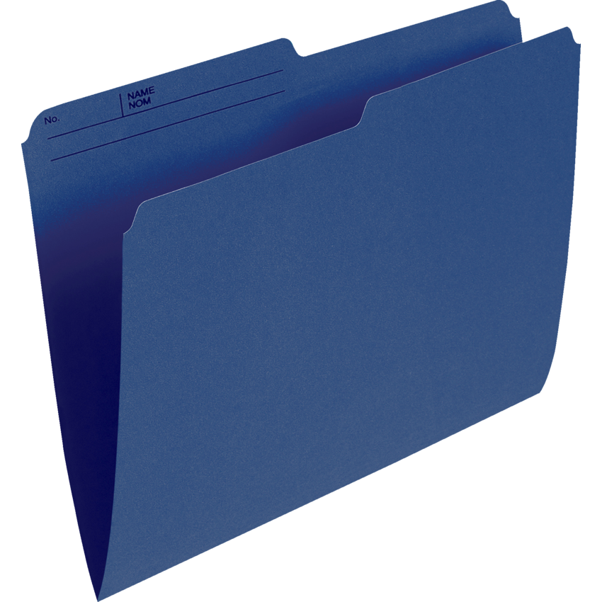 Basics® Coloured Reversible File Folders Letter Dark Blue 100/box