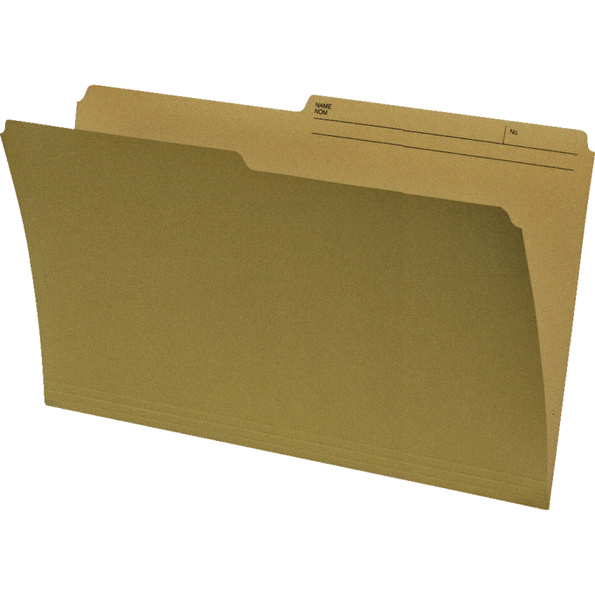 Basics® Reversible File Folders Legal Kraft 100/box