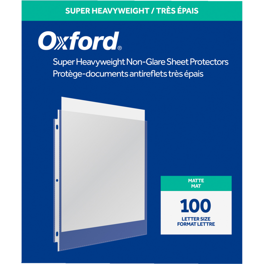 Oxford® Page Protectors Matte 4 mil Letter 100/box