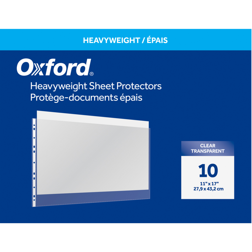 Oxford® Page Protectors 11" x 17" 3 mil 10/pkg