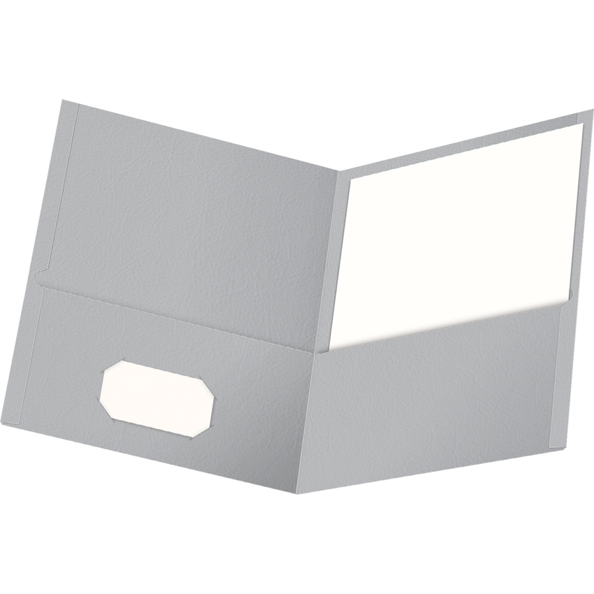Oxford® Twin Pocket Portfolio Grey 6/pkg