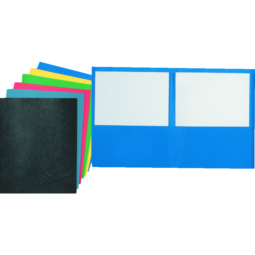 Oxford® Twin Pocket Portfolio Light Blue 25/box