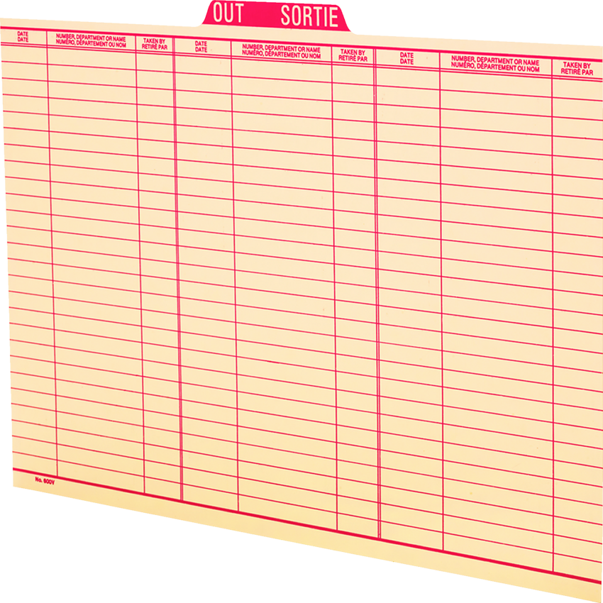 Pendaflex® Out Guides Bilingual Legal 100/box