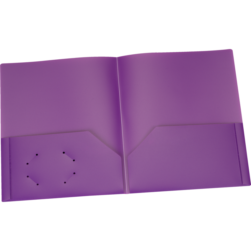 Oxford® Two Pocket Poly Portfolios 11-3/4" x 9-1/2" Purple