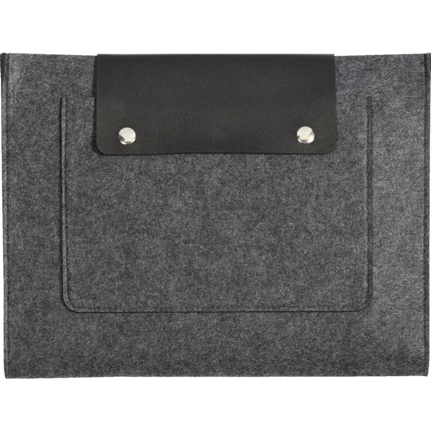 Pendaflex® Felt Pocket with Snap 11-1/8" x 14" x 1" Charcoal and Black