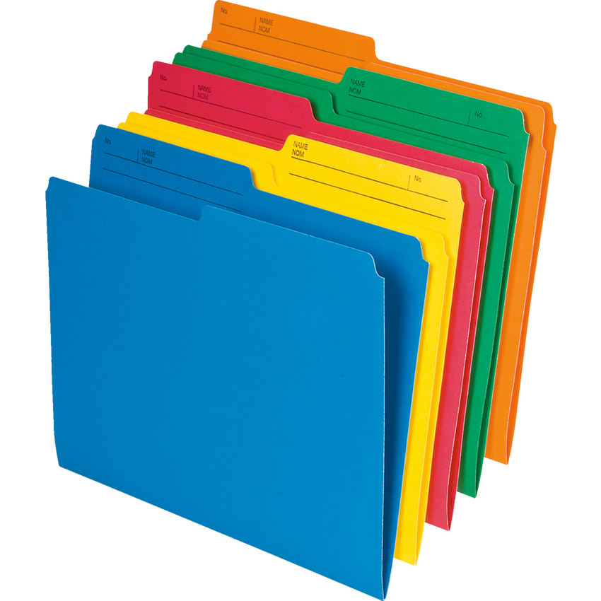 Pendaflex® Reversible File Folders Letter Assorted Colours 10/pkg