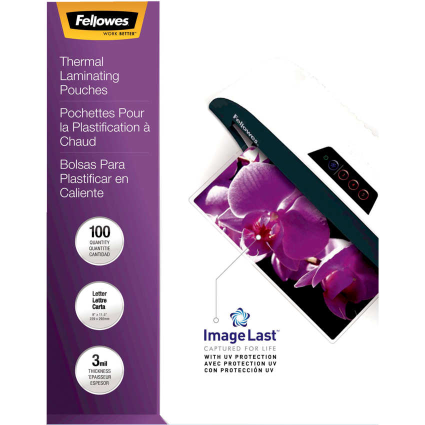 Fellowes® Thermal Laminating Pouches Letter 3 mil 100/pkg