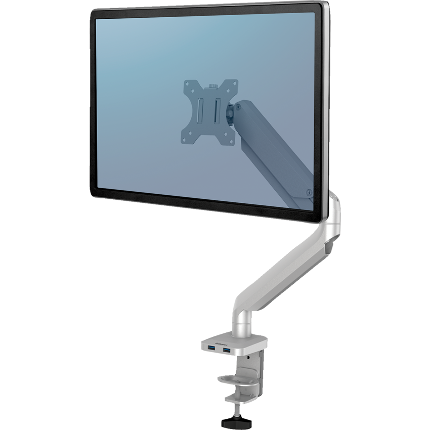 Fellowes® Platinum Series Monitor Arm Single Silver