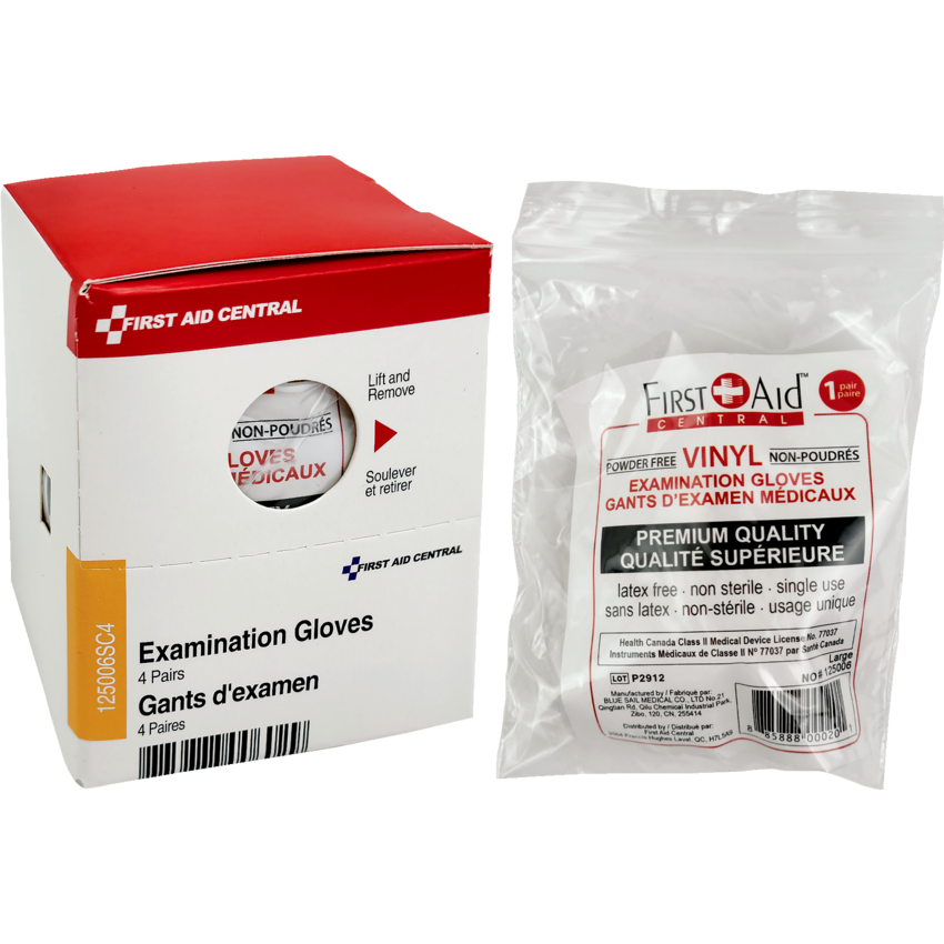 First Aid Central® SmartCompliance® Supplies Examination Gloves 4 pairs/box