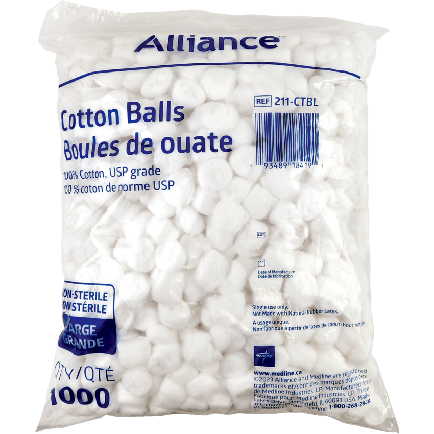 Alliance® Cotton Balls 1000/pkg