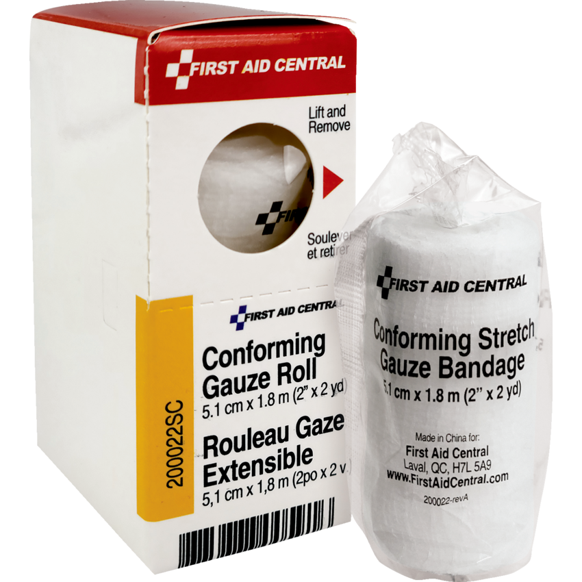 First Aid Central® SmartCompliance® Supplies Conforming Stretch Gauze Bandage 2" x 6'