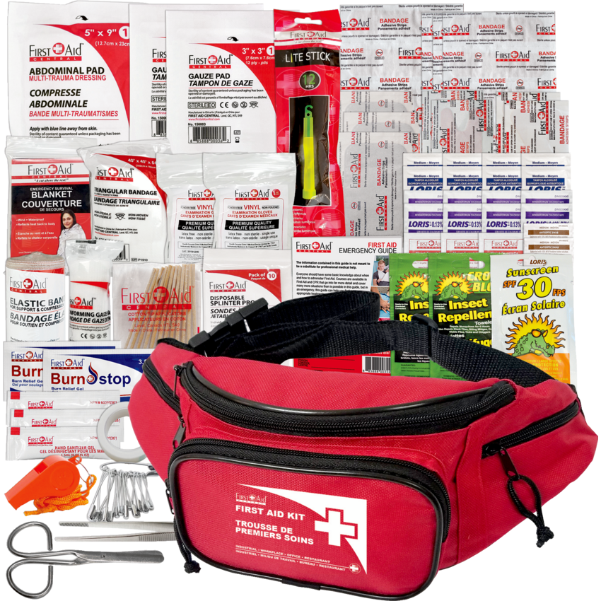 First Aid Central® Outdoor First Aid Fanny Pack Kit