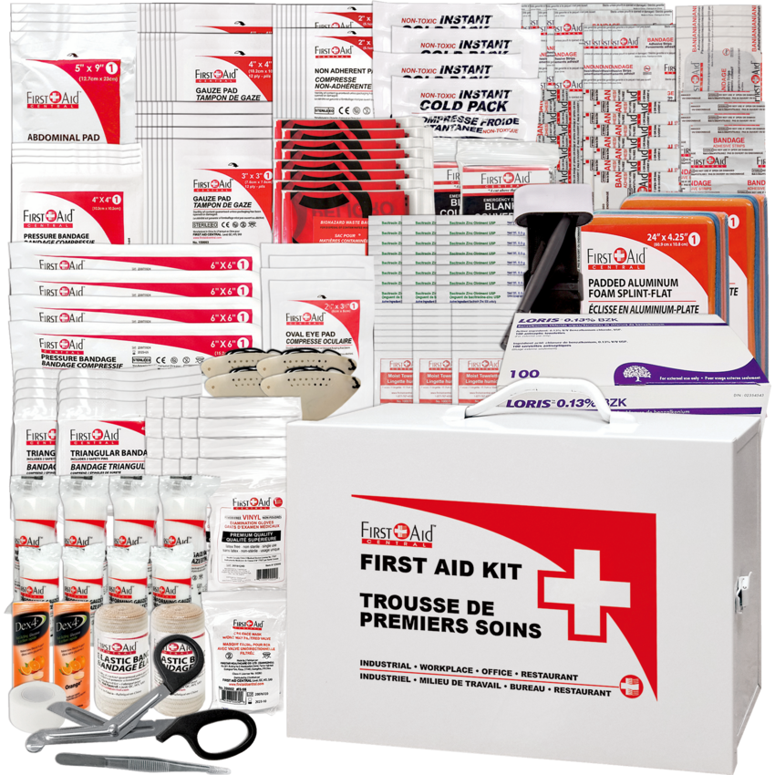 First Aid Central® First Aid Kit Metal Type 3 Intermediate Large