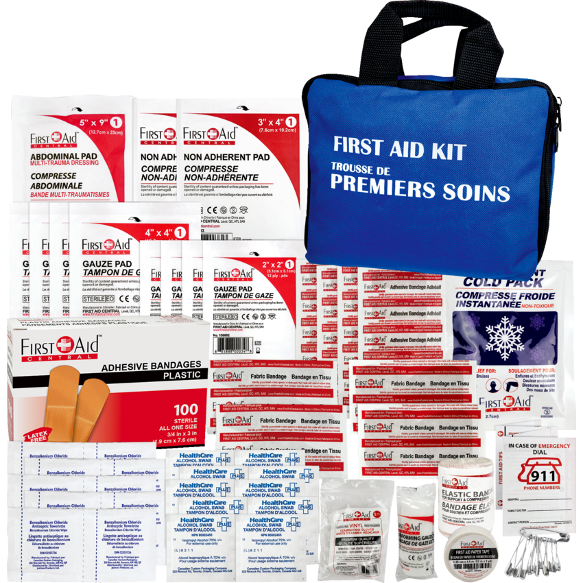 First Aid Central® Essential First Aid Kit 173 pieces/kit