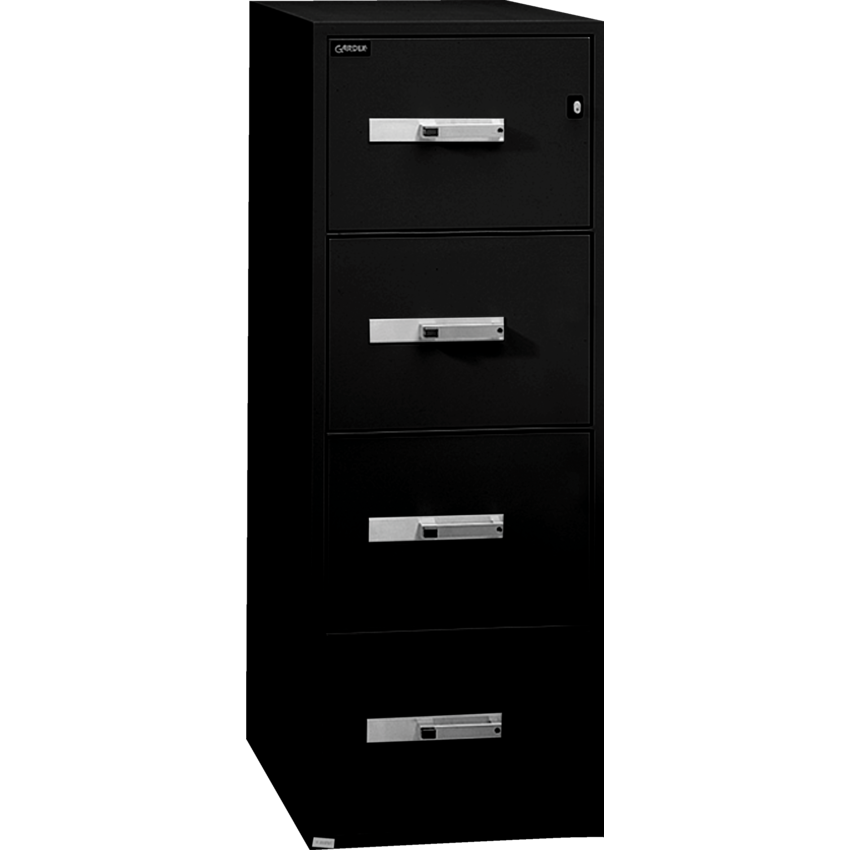 Gardex® Insulated Filing Cabinet 4-Drawer Legal Black