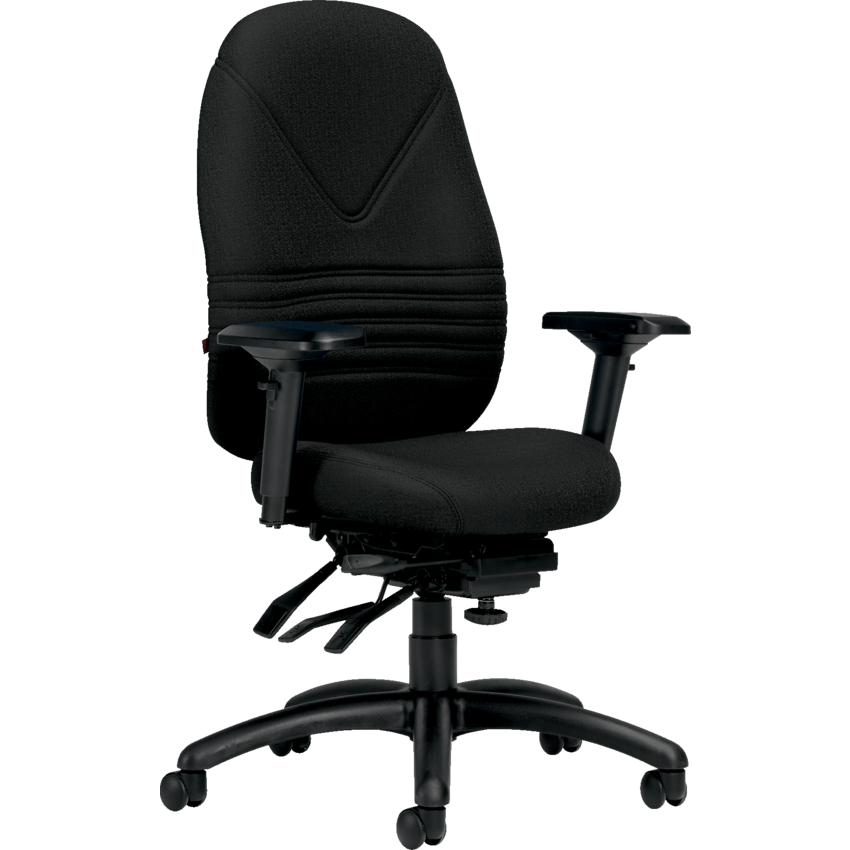 Basics® Chevron Ultra™ High Back Petite Seat Multi-Tilter Chair Fusion Fabric Carbon