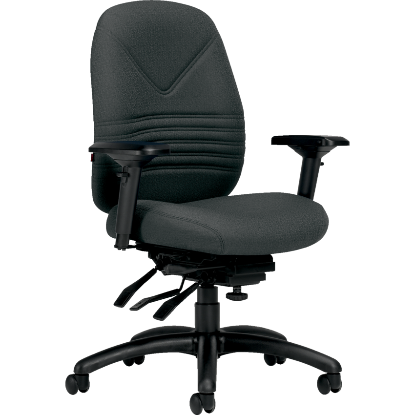 Basics® Chevron Ultra™ Medium Back Multi-Tilter Chair Graphite