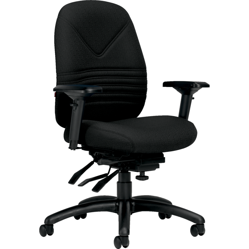 Basics® Chevron Ultra™ Medium Back Multi-Tilter Chairs Carbon