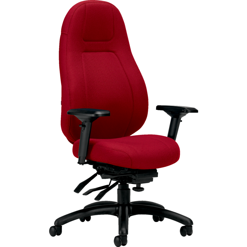 Basics® ObusForme® Elite Multi-Tilter Chair High Back Petite Seat Fusion Fabric Poppy