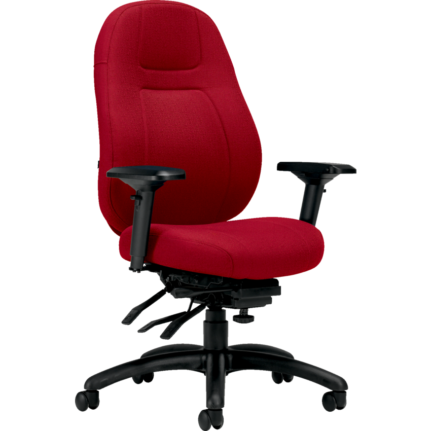 Basics® ObusForme® Elite Multi-Tilter Chair Medium Back Petite Seat Fusion Fabric Poppy